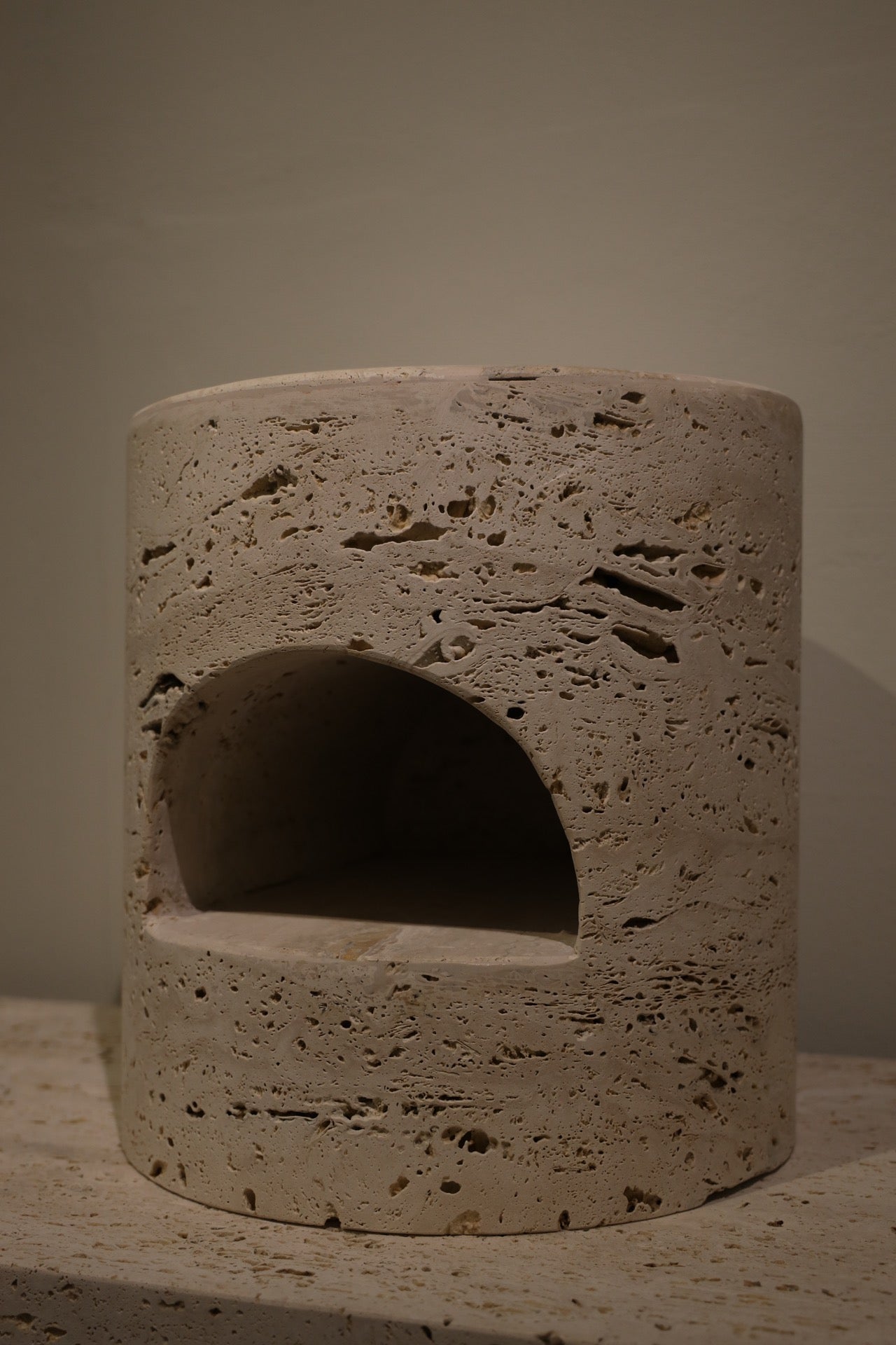 Vintage Vein Travertine Nightstand